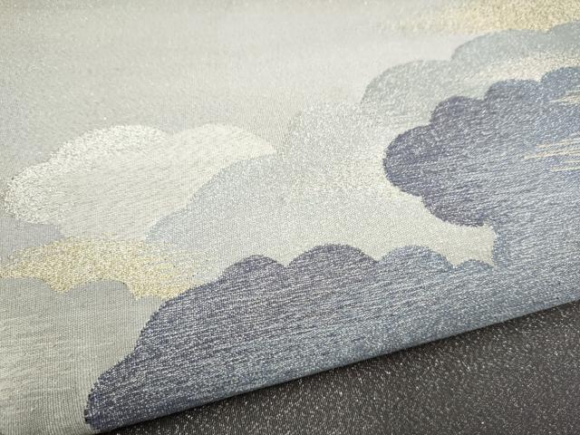 平和屋着物●爪搔き本綴れ　太鼓柄袋帯　雲重ね文　金銀糸　正絹　逸品　CABL9914hy