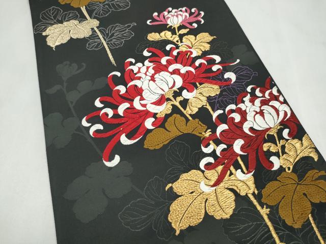 平和屋着物●六通柄袋帯　唐織　乱菊　金糸　正絹　逸品　CABL9915hy