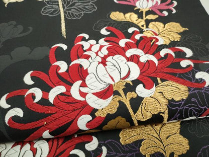 平和屋着物●六通柄袋帯　唐織　乱菊　金糸　正絹　逸品　CABL9915hy