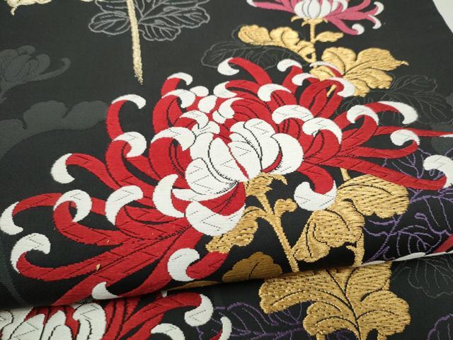 平和屋着物●六通柄袋帯　唐織　乱菊　金糸　正絹　逸品　CABL9915hy