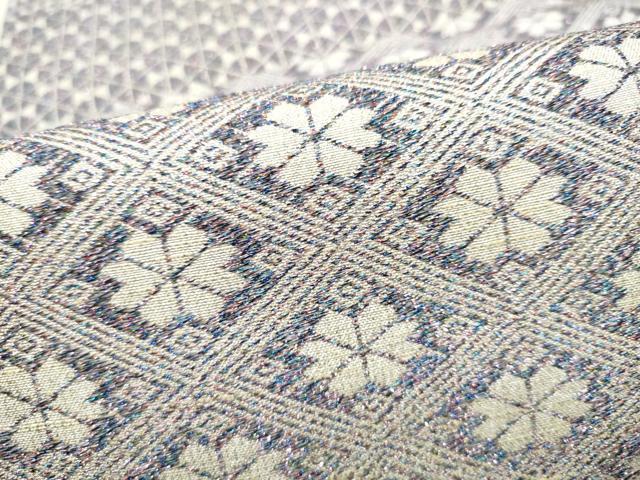平和屋着物●全通柄袋帯　花菱文　正絹　逸品　CABL9922hy