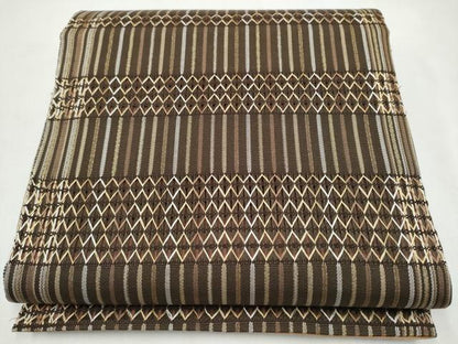 平和屋着物●両面　太鼓柄袋帯　横段文　金糸　正絹　逸品　CABL9926hy