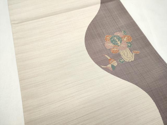 平和屋着物●本場筑前博多織　太鼓柄袋帯　枝葉文　丸脇織物謹製　証紙付き　正絹　逸品　CABL9934hy