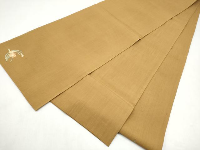 平和屋着物●太鼓柄袋帯　紬地　ろうけつ染　草花丸文　正絹　逸品　CABL9936hy