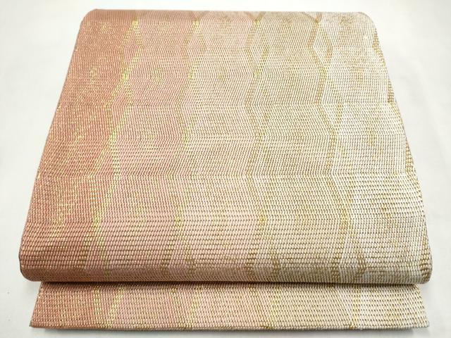 平和屋着物●太鼓柄袋帯　菱間道　金糸　正絹　逸品　CABL9937hy