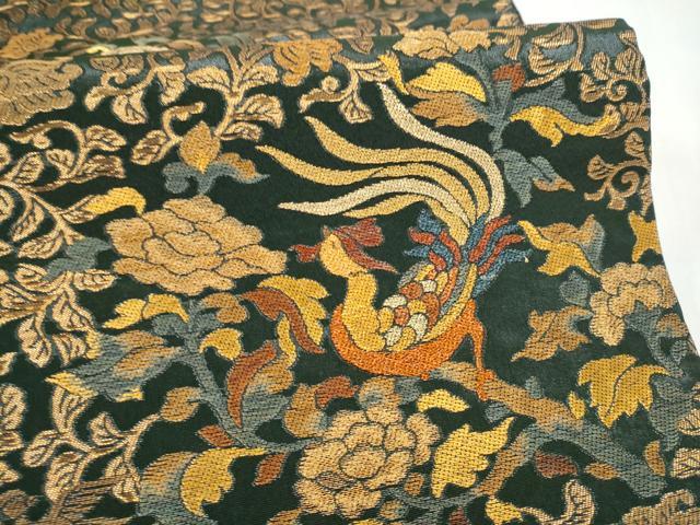 平和屋着物●紋屋井関　御寮織　六通柄袋帯　花鳥文　金糸　正絹　逸品　CABL9944hy