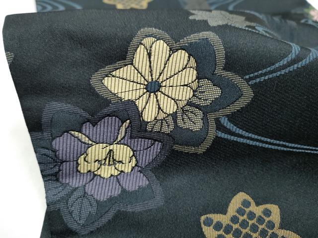 平和屋着物●全通柄　京袋帯　流水花文　CABL9956hy