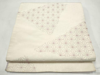 平和屋着物●両面　全通柄　京袋帯　献上　麻の葉文様　正絹　逸品　CABL9957hy