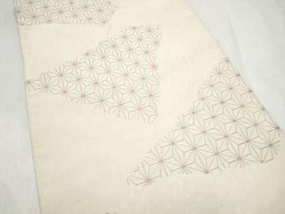 平和屋着物●両面　全通柄　京袋帯　献上　麻の葉文様　正絹　逸品　CABL9957hy