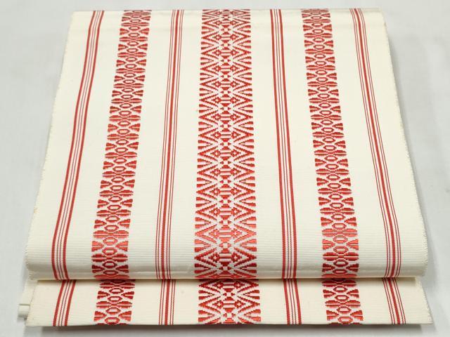 平和屋着物●本場筑前博多織　八寸名古屋帯　献上　正絹　逸品　CABL9977hy