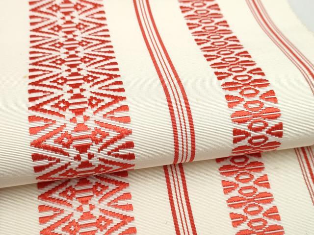 平和屋着物●本場筑前博多織　八寸名古屋帯　献上　正絹　逸品　CABL9977hy