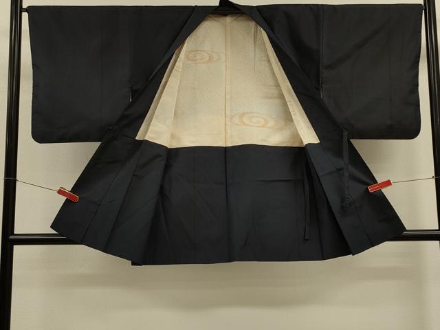 平和屋着物＃本場縞大島紬　道中着　間道　正絹　逸品　CABM0047in