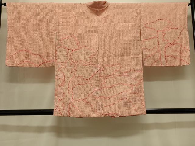 平和屋着物＃羽織　総絞り　枝葉文　正絹　逸品　CABM0050in