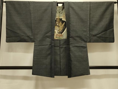 平和屋着物＃男性　本場大島紬　羽織　80亀甲　総詰め　正絹　逸品　CABM0068in