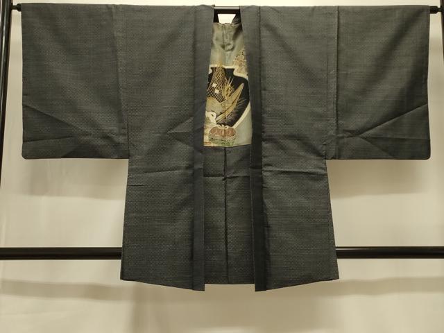 平和屋着物＃男性　本場大島紬　羽織　80亀甲　総詰め　正絹　逸品　CABM0068in