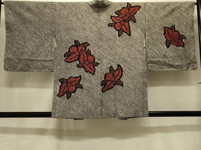 平和屋着物＃羽織　総絞り　草花文　黒地　正絹　逸品　未使用　CABM0084in
