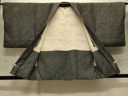 平和屋着物＃羽織　総絞り　黒地　正絹　逸品　CABM0090in