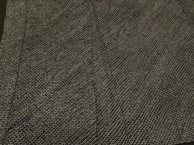 平和屋着物＃羽織　総絞り　黒地　正絹　逸品　CABM0090in