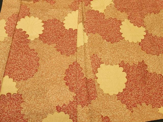 平和屋着物＃羽織　地紋起こし　菊文　正絹　逸品　CABM0093in