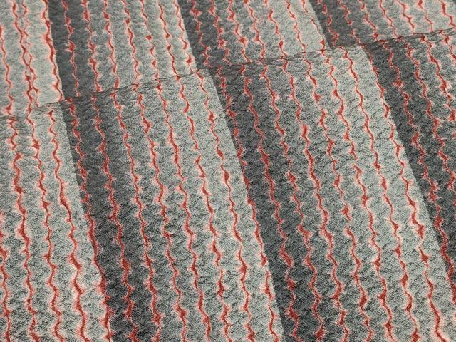 平和屋着物＃道行コート　変わり間道　松坂屋扱い　ロング丈　正絹　逸品　CABM0107in