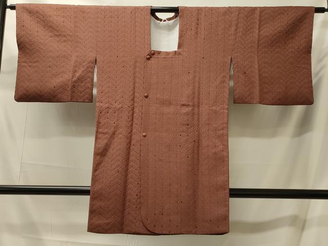 平和屋着物＃道行コート　花菱文　ロング丈　正絹　逸品　CABM0122in