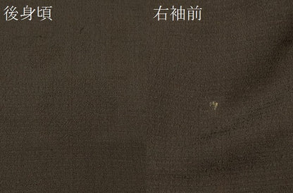 平和屋着物＃男性　長羽織　紬地　正絹　逸品　CABM0166in