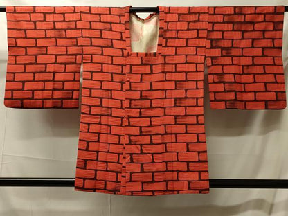 平和屋着物＃道行コート　横段文　正絹　逸品　CABM0167in