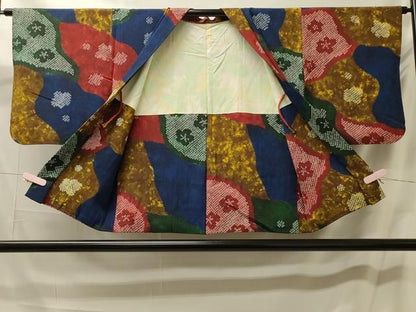 平和屋着物＃羽織　絞り　霞舞花文　正絹　逸品　CABM0168in