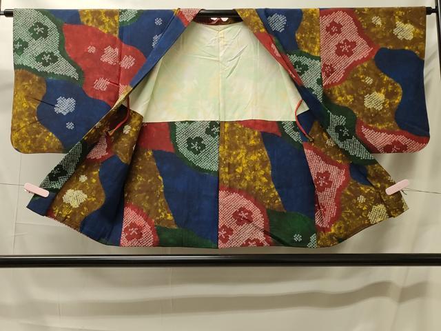 平和屋着物＃羽織　絞り　霞舞花文　正絹　逸品　CABM0168in