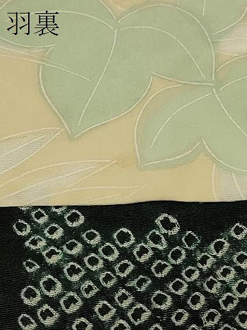 平和屋着物＃羽織　絞り　霞舞花文　正絹　逸品　CABM0168in