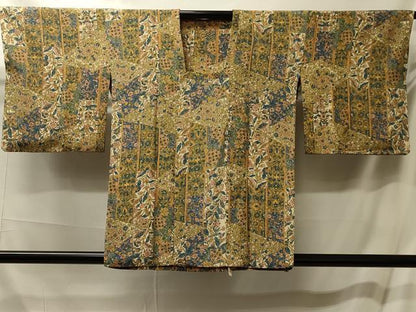 平和屋着物＃道行コート　更紗花文　正絹　逸品　CABM0170in