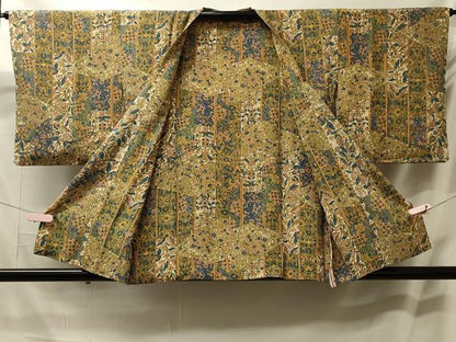 平和屋着物＃道行コート　更紗花文　正絹　逸品　CABM0170in