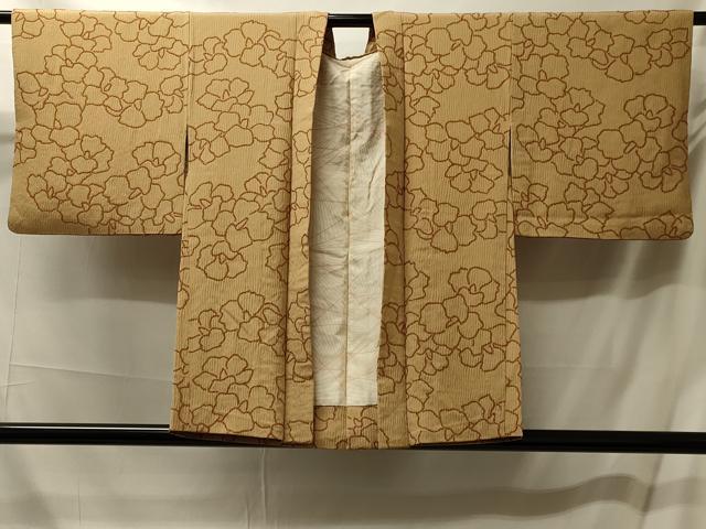 平和屋着物＃道行コート　総刺繍　刺し子　花づくし　正絹　逸品　CABM0173in