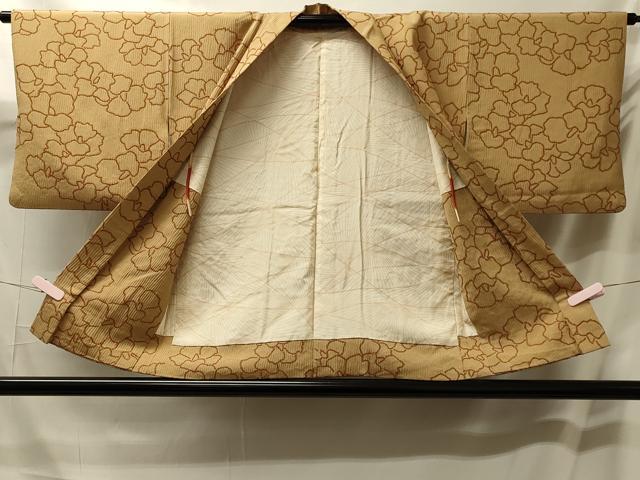 平和屋着物＃道行コート　総刺繍　刺し子　花づくし　正絹　逸品　CABM0173in