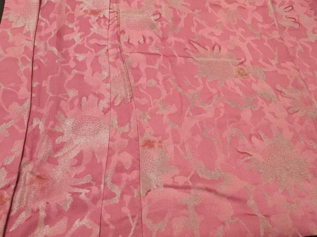 平和屋着物＃羽織　寿光織　枝花文　金銀糸　正絹　逸品　CABM0174in