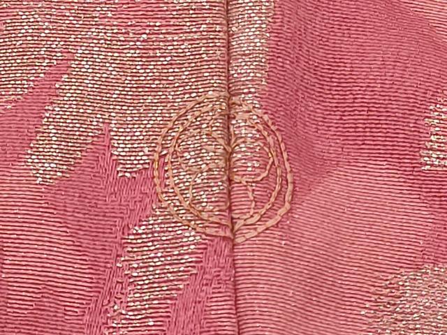 平和屋着物＃羽織　寿光織　枝花文　金銀糸　正絹　逸品　CABM0174in