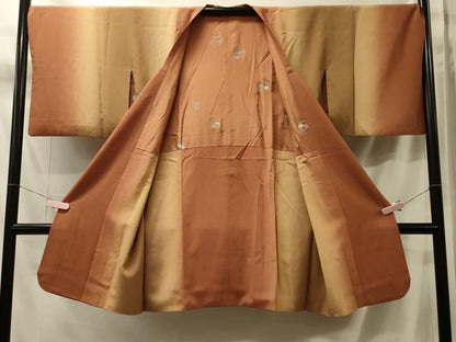平和屋着物＃道行コート　間道　暈し染め　ロング丈　正絹　逸品　CABM0186in