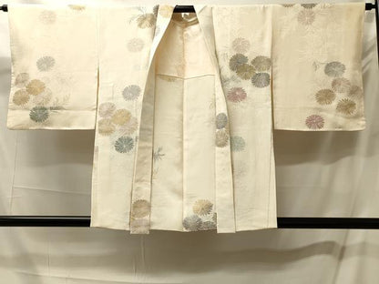 平和屋着物＃羽織　寿光織　菊文　金糸　正絹　逸品　未使用　CABM0195in