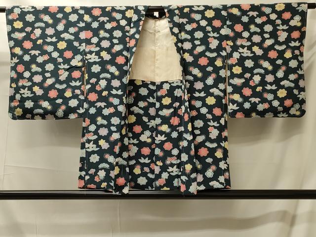 平和屋着物＃羽織　草花文　正絹　逸品　未使用　CABM0198in