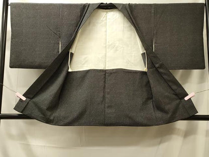 平和屋着物＃羽織　大小あられ　黒地　正絹　逸品　CABM0205in