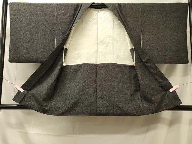 平和屋着物＃羽織　大小あられ　黒地　正絹　逸品　CABM0205in