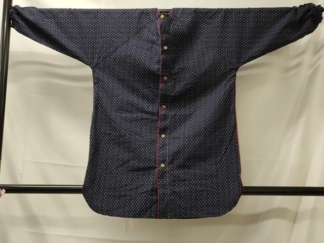 平和屋着物＃久留米絣　和装コート　縞　綿　逸品　CABM0211in