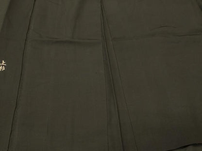 平和屋着物＃男性　長羽織　黒紋付き　正絹　逸品　CABM0219in