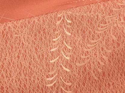 平和屋着物＃羽織　仮絵羽　刺繍　枝葉文　正絹　逸品　未使用　CABM0221in