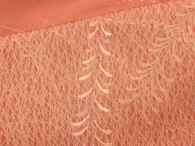 平和屋着物＃羽織　仮絵羽　刺繍　枝葉文　正絹　逸品　未使用　CABM0221in