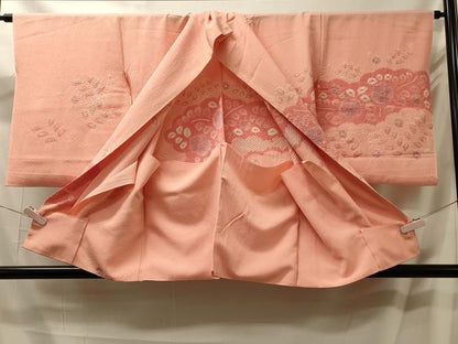 平和屋着物＃羽織　仮絵羽　総絞り　雲取り草花文　正絹　逸品　未使用　CABM0222in