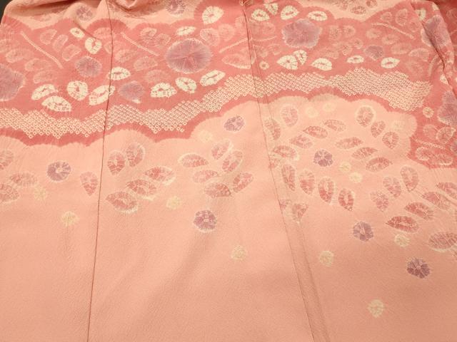 平和屋着物＃羽織　仮絵羽　総絞り　雲取り草花文　正絹　逸品　未使用　CABM0222in