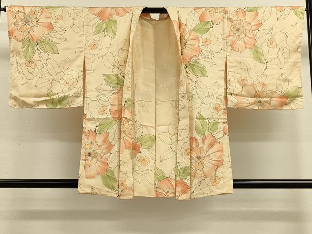 平和屋着物＃羽織　草花文　正絹　逸品　未使用　CABM0237in
