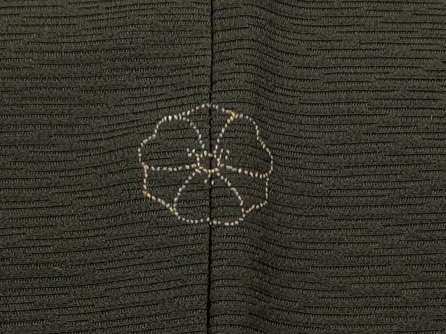 平和屋着物＃羽織　寿光織　霞花文　黒地　金糸　正絹　逸品　CABM0243in