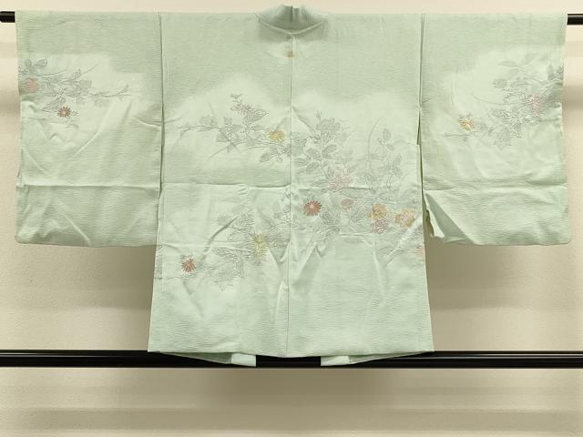 平和屋着物＃羽織　寿光織　草花文　金銀糸　正絹　逸品　CABM0246in